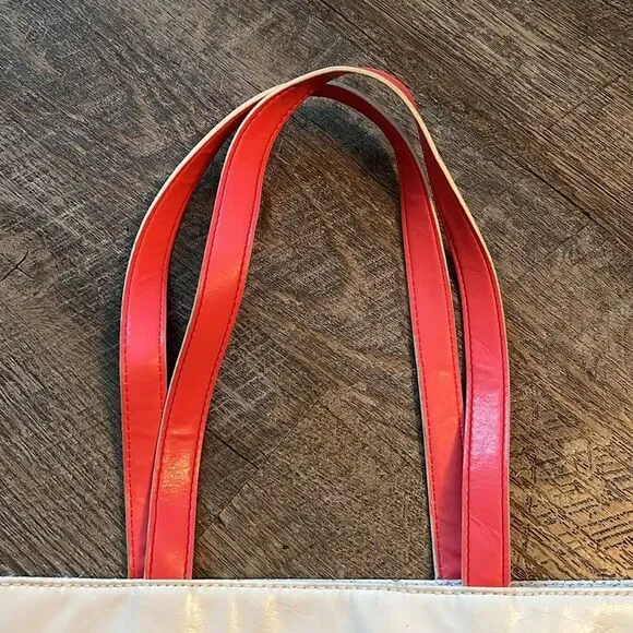 Princess Vera Wang Mermaid Scale Shoulder Tote Bag Pink White Hearts - Picture 7 of 9